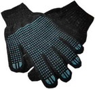 Перчатки с ПВХ Точка, черные